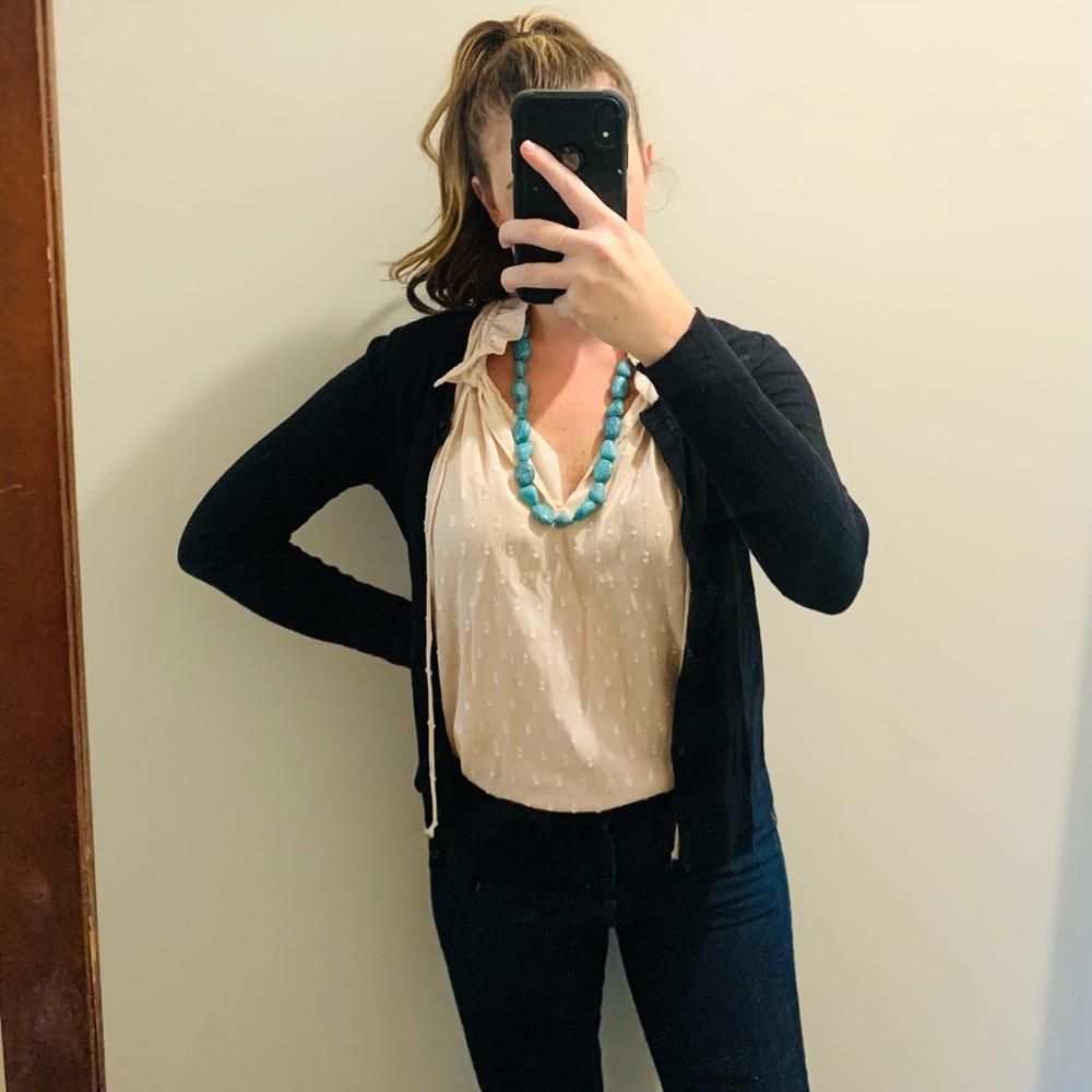 Light pink ruffle neck, tank blouse
